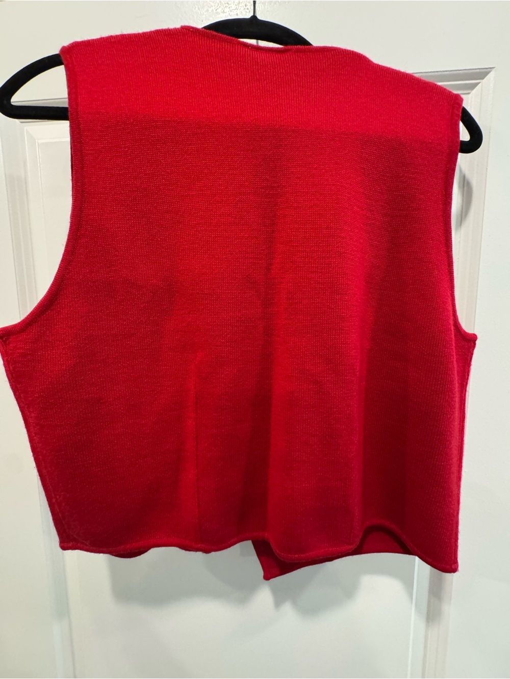 Talbots Red Merino WoolVest with Gold Buttons - Picture 5 of 5